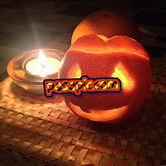 Artesanato para o Halloween: porta-velas laranja